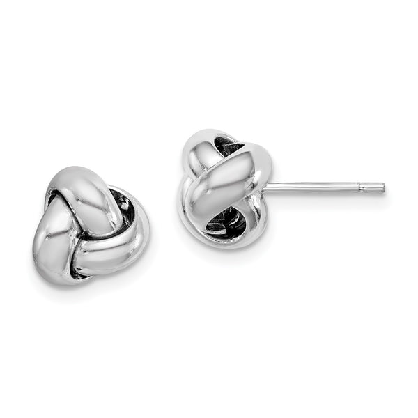 Sterling Silver Stud Love Knot Earrings