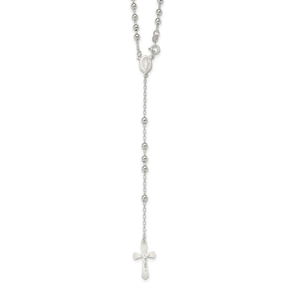 Sterling Silver 18" Rosary Necklace