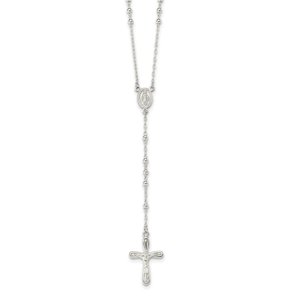 Sterling Silver 18" Rosary Necklace