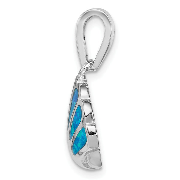 Sterling Silver Opal Inlay Oyster Charm