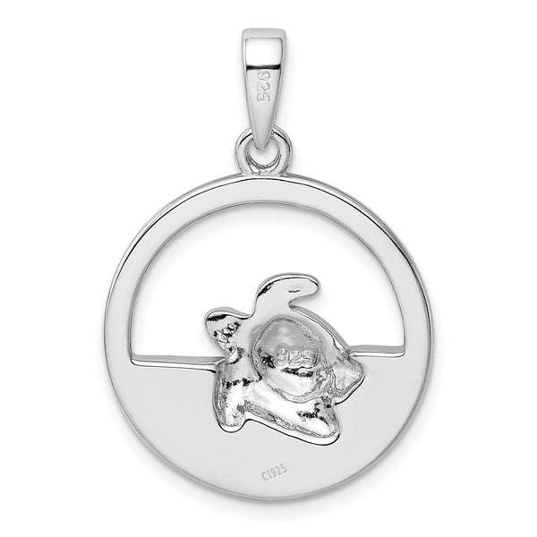 Sterling Silver Opal 33X22MM Turtle Pendant-Chain Not Included