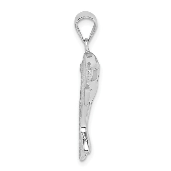 Sterling Silver Opal Dolphin Pendant-Chain Not Included