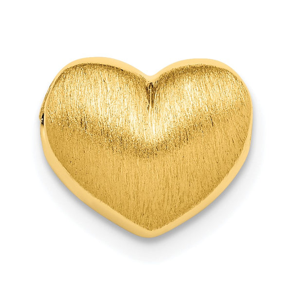 Yellow Gold Plated Sterling Silver 10X11MM Heart Pendant-Chain Not Included