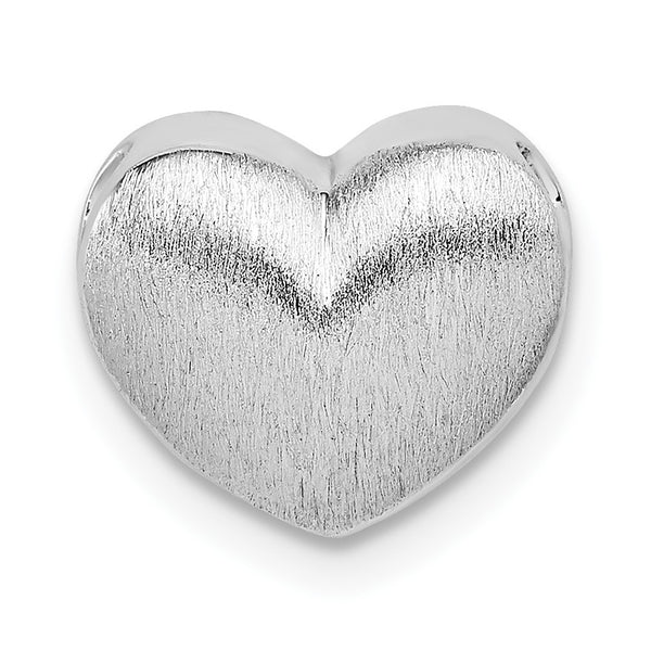 Sterling Silver 10X11MM Heart Pendant-Chain Not Included