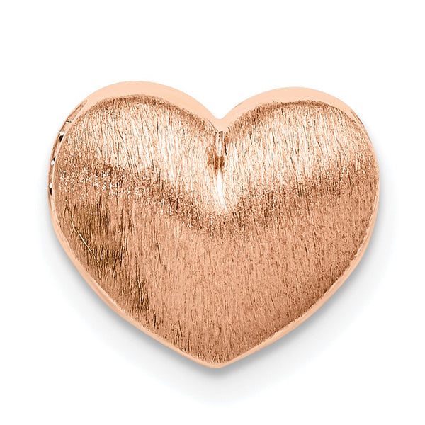 Rose Gold Plated Sterling Silver 10X11MM Heart Pendant-Chain Not Included