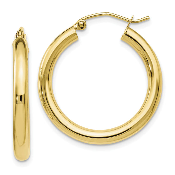 10KT Yellow Gold 26X15MM Hinged Hoop Earrings
