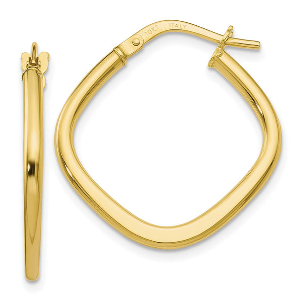 10KT Yellow Gold 24X9MM Hoop Earrings