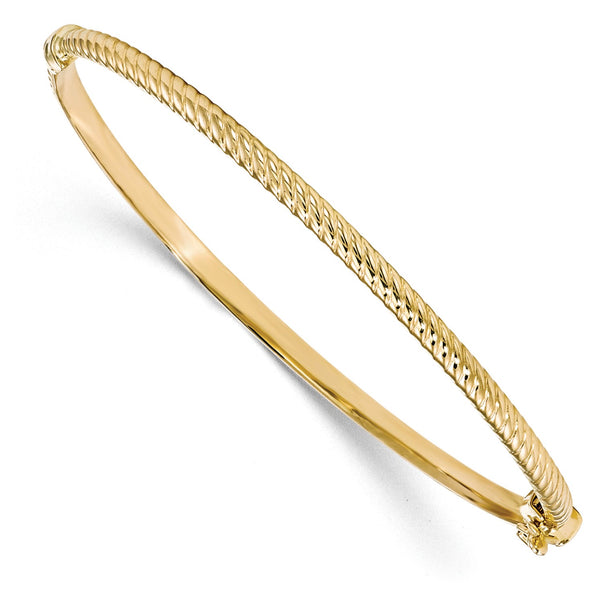10KT Yellow Gold 7" 3MM Bangle Bracelet
