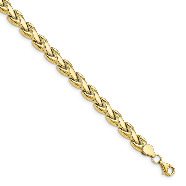 10KT Yellow Gold 7.5" 7MM Fancy Bracelet