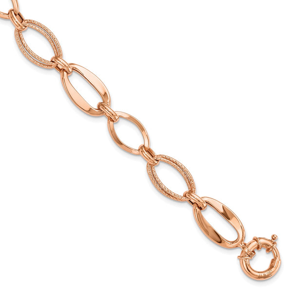 10KT Rose Gold 7.5" Bracelet
