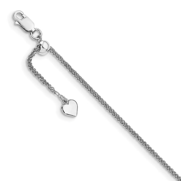 Sterling Silver 11" Adjustable Anklet
