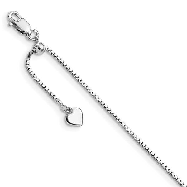 Sterling Silver 11" Adjustable Anklet