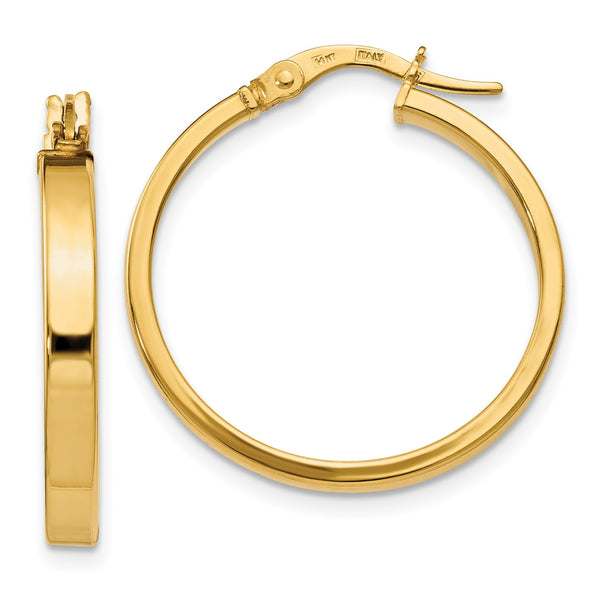 14KT Yellow Gold 24X23MM Hoop Earrings