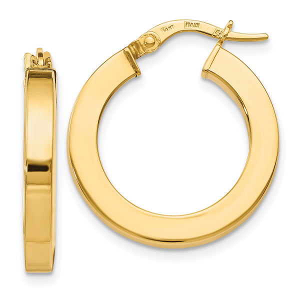14KT Yellow Gold 22X20MM Hoop Earrings