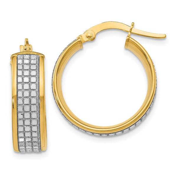 14KT Yellow Gold 22X19MM Hoop Earrings