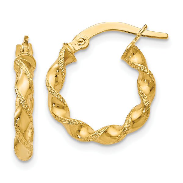 14KT Yellow Gold 16X15MM Hoop Earrings