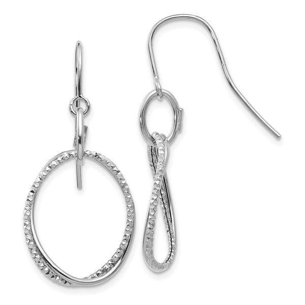 14KT White Gold 30X16MM Drop & Dangle Earrings