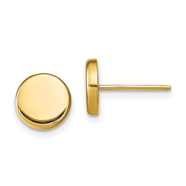 14KT White Gold 7MM Stud Earrings