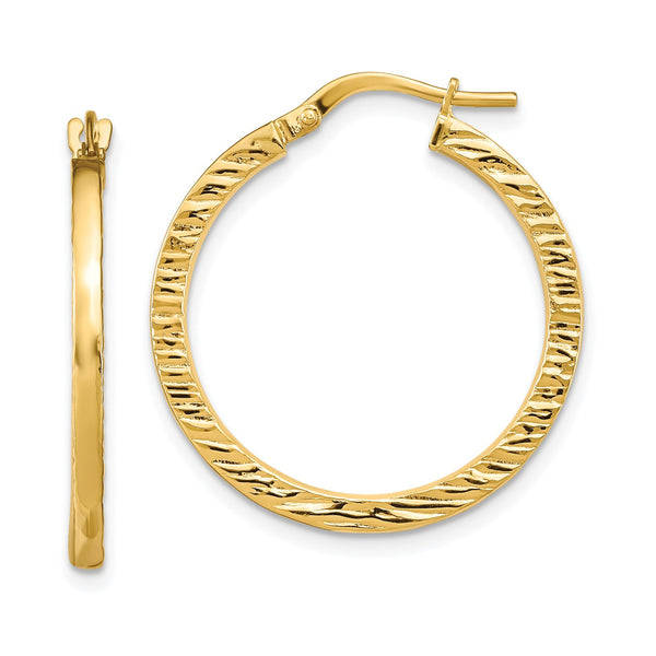 14KT Yellow Gold 26MM Hoop Earrings