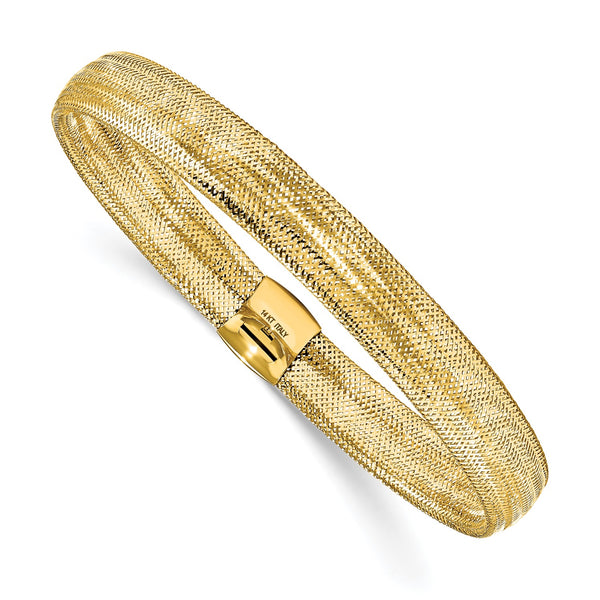 14KT Yellow Gold Mesh Stretch Bracelet