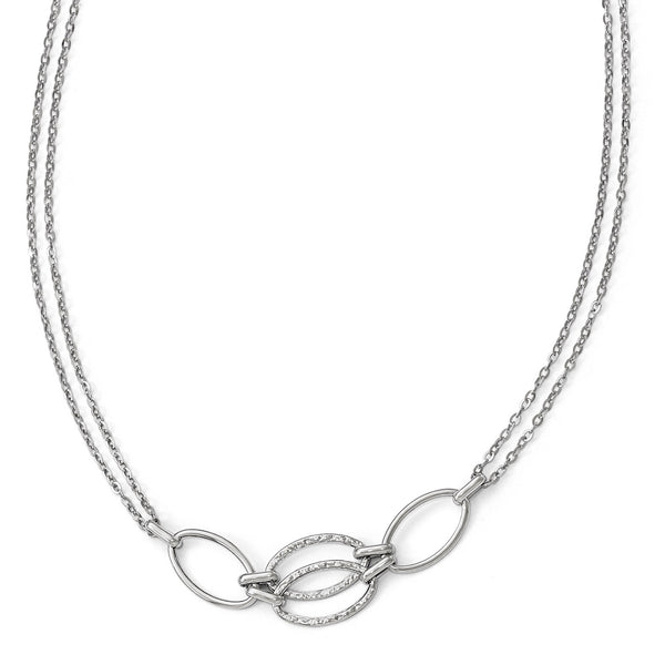 14KT White Gold 17.5" Fancy Necklace