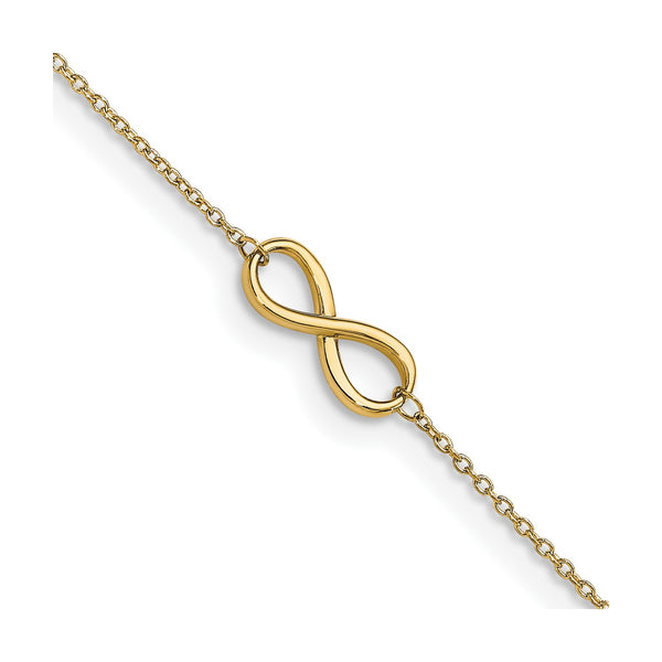 14KT Yellow Gold 9" Infinity Anklet