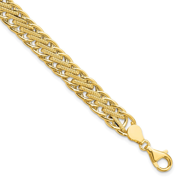 14KT Yellow Gold 7.75" Fancy Bracelet