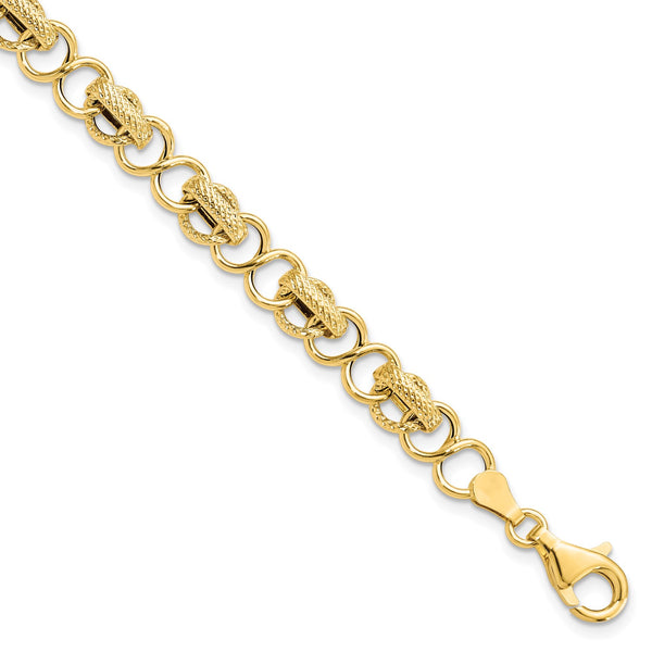 14KT Yellow Gold 7.5" Fancy Bracelet