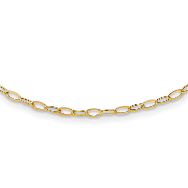 10KT Yellow Gold 18" Oval Link Necklace