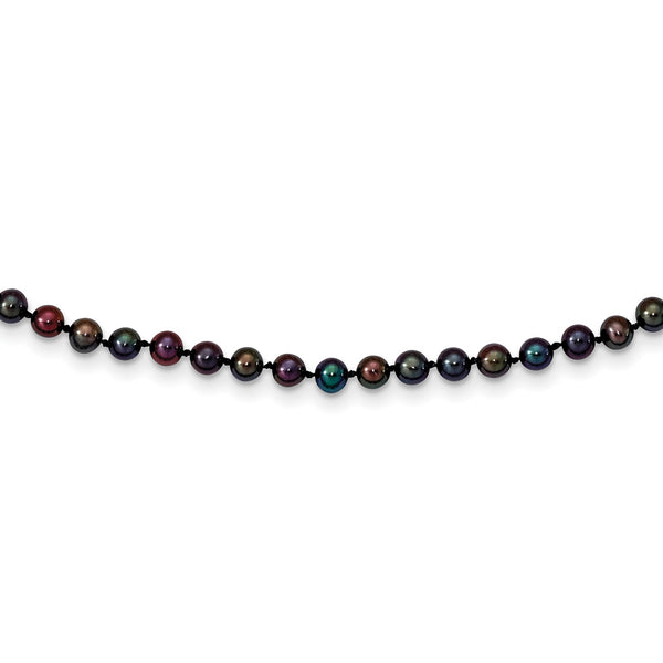 4X5MM Near Round Pearl 4.5MM 18" Necklace in 14KT Yellow Gold