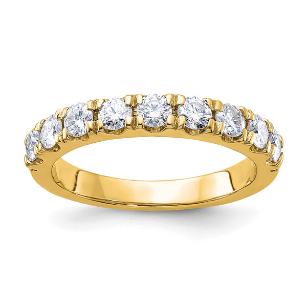 2.5MM Round Moissanite Anniversary 9-Stone Ring in 14KT Yellow Gold; Size 7