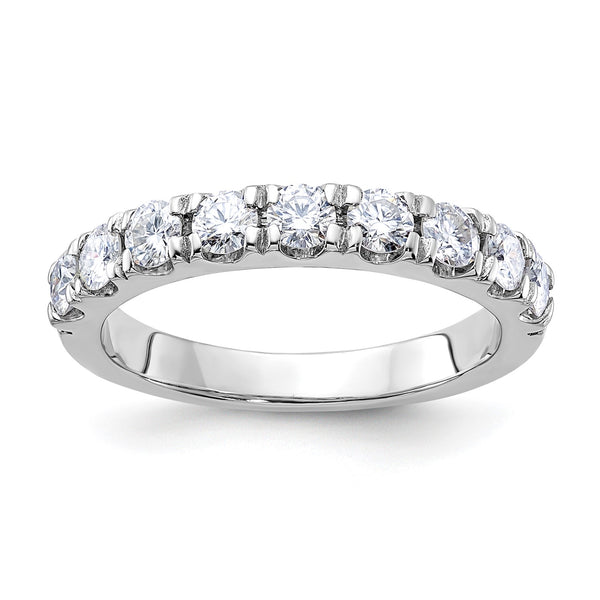 2.5MM Round Moissanite Anniversary 9-Stone Ring in 14KT White Gold; Size 7