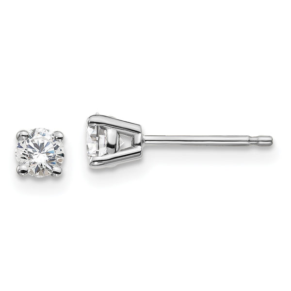 EcoLove 1/3 CTW Round Lab Grown Diamond Solitaire Stud Pushback Earrings in Platinum