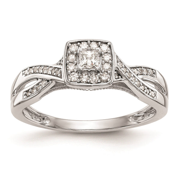 1/4 CTW Diamond Promise Ring in 14KT White Gold; Size 7